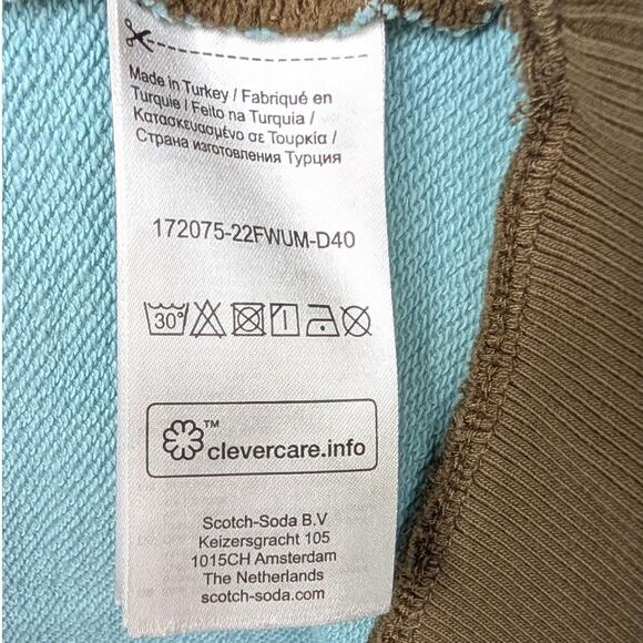 Scotch & Soda Unisex Organic Cotton Felpa Logo Hoodie, size M - Picture 8 of 8